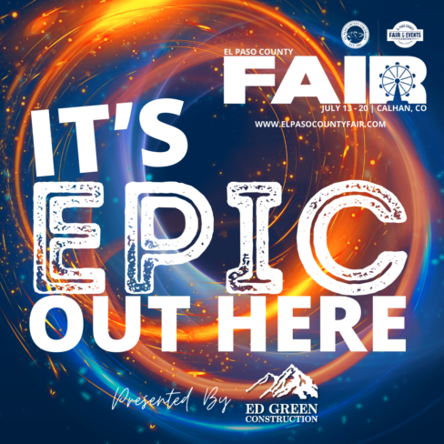 Square graphic with flaming circles and white text overlay reading Its EPIC out here