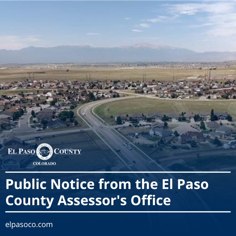 Public Notice from the El Paso County Assessor's Office