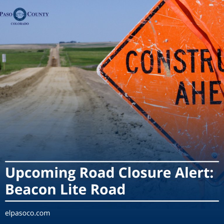 Construction Sign with text that reads Upcoming Road Closure Alert: Beacon Lite Road