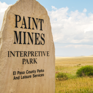 Comms - Everyday Life Sign at the entrance of Paint Mines Interpretive Pak El Paso County Pars ad Leisure Services