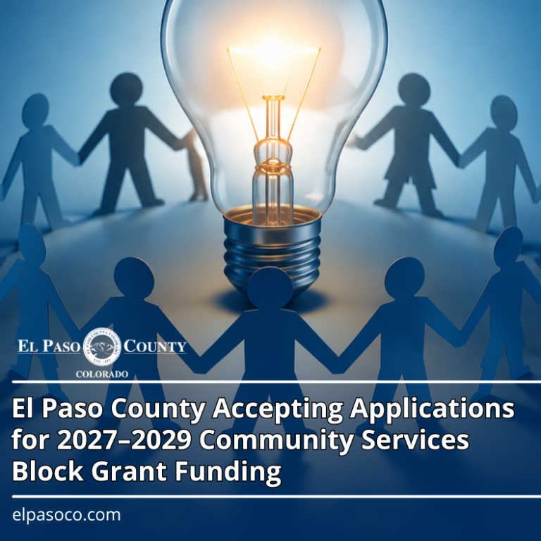 El Paso County Accepting Applications for 2027–2029 Community Services Block Grant Funding