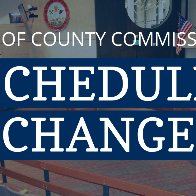 El Paso County Board of County Commissioners Schedule Change