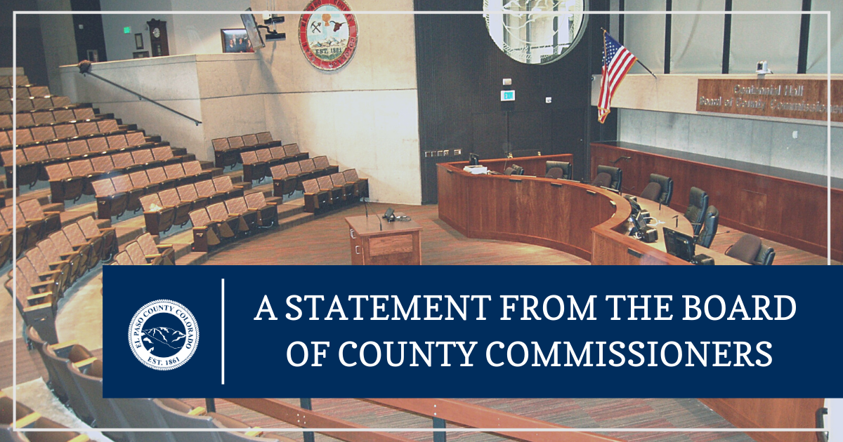 El Paso County Statement on Shooting in Colorado Springs El Paso