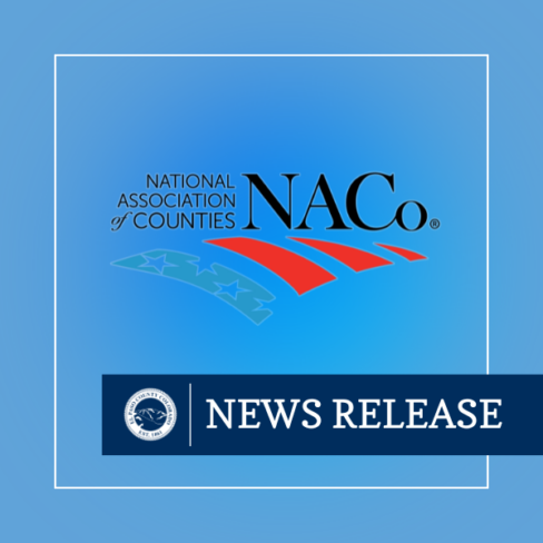 A blue background with the National Association of Counties logo.