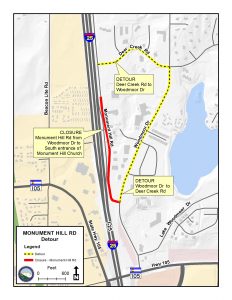 Monument Hill Road construction map