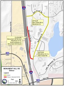 Monument Hill Road map