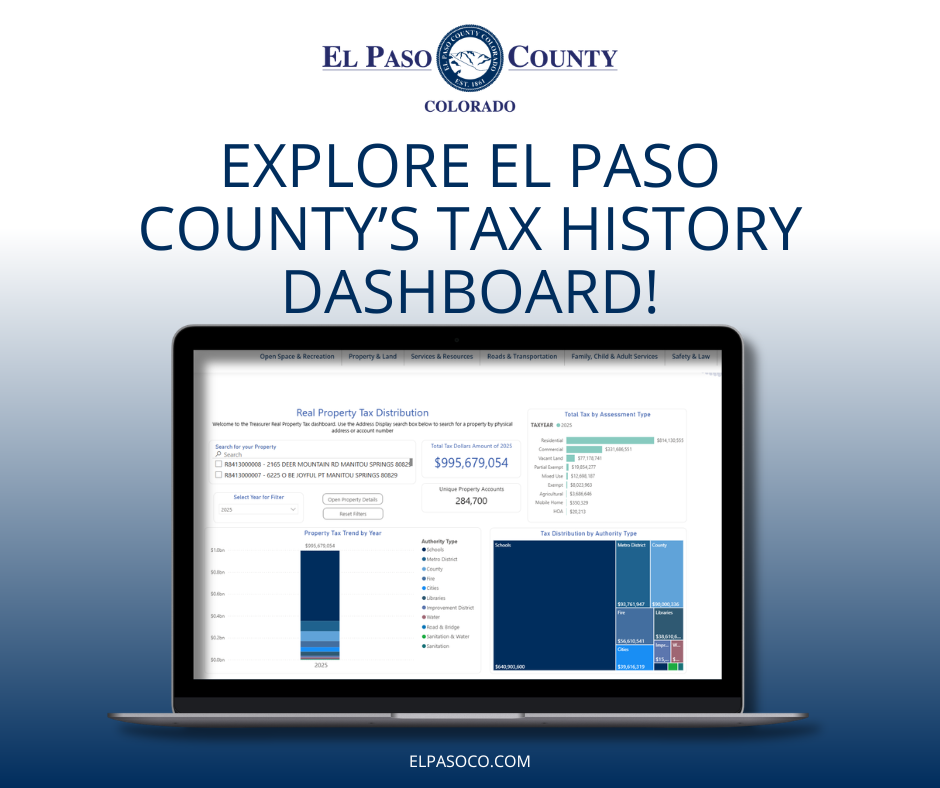Press Release ImageSocial Media Explore El Paso County's Tax History Dashboard