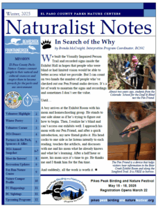 Front Page of the Winter 2025 Naturalist Notes Newsletter