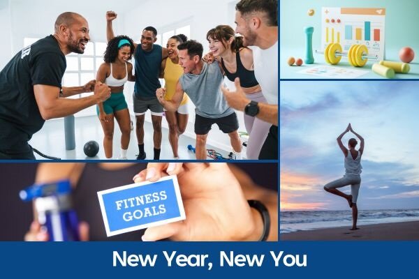 Fitness trainer with clients. Person doing yoga at the beach.