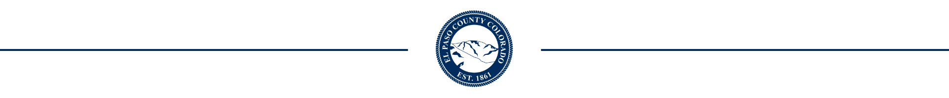 dark blue el paso county seal as a page divider