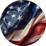 a close view of the American flag stars and stripes