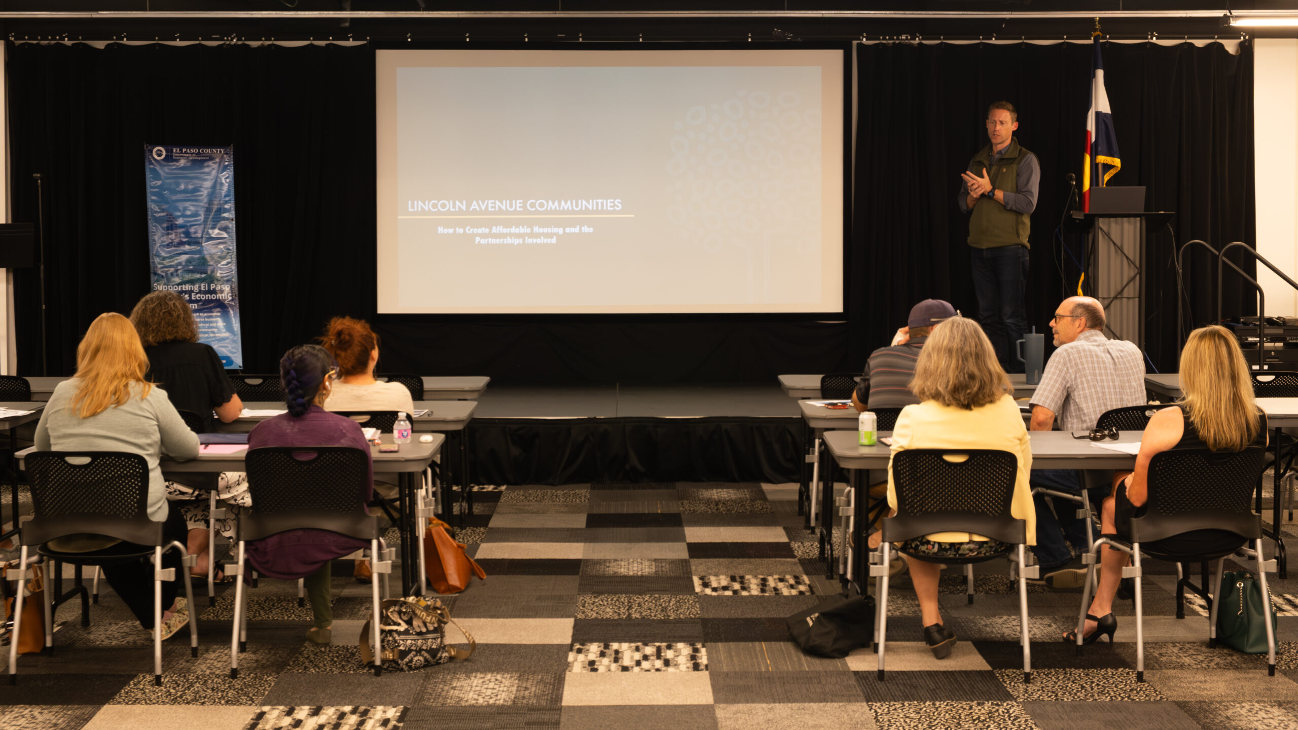 Ben Taylor speaks at the July 16 event.