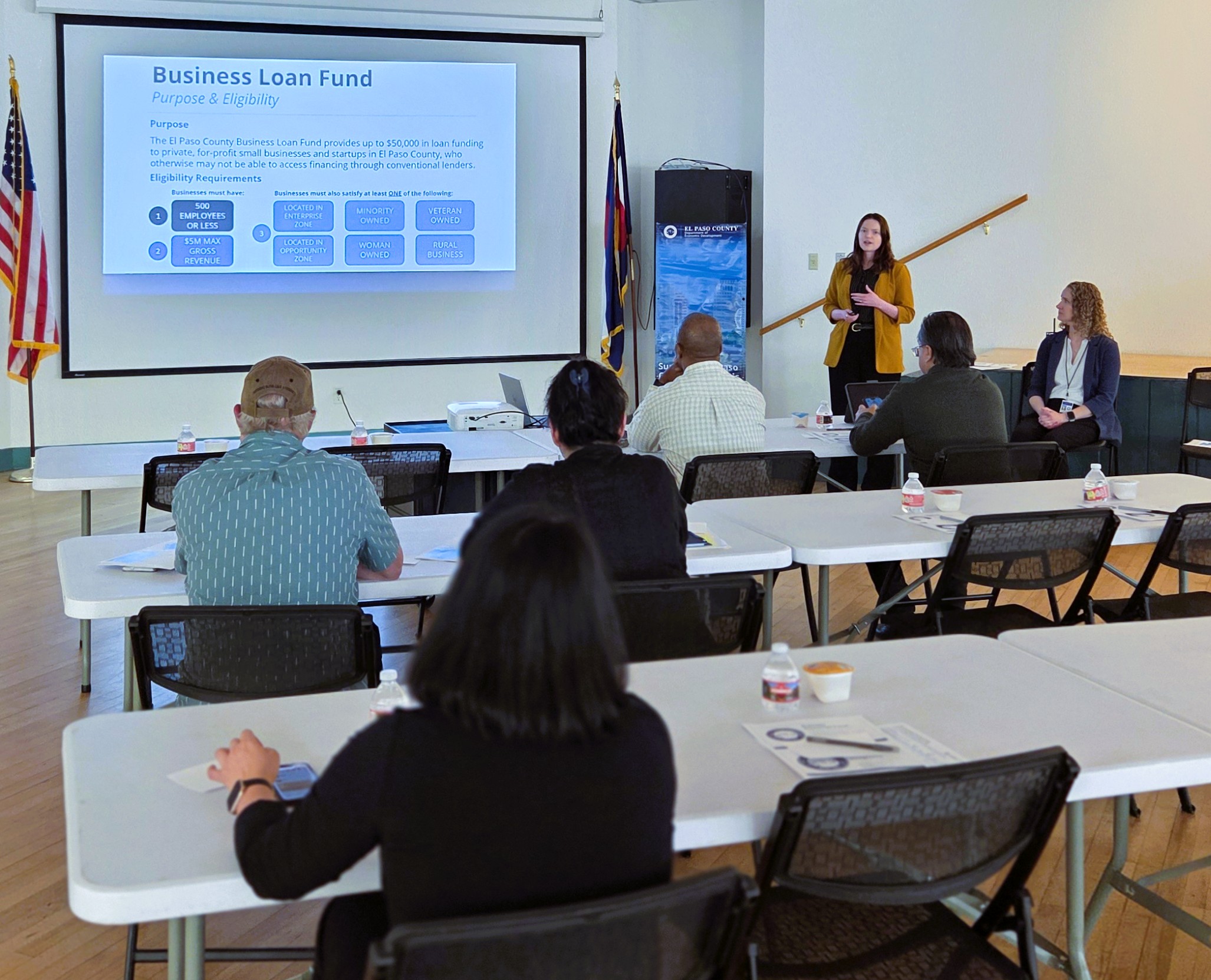 Business Event 4.2.26 Katie Plutz Katie Plutz presents at the April 2 event.