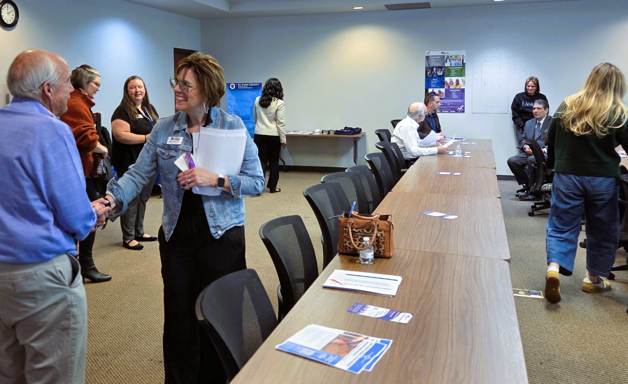 Attendees make connections at the April 9 Community Outreach event.