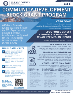 Community Development Block Grant Flyer 2025