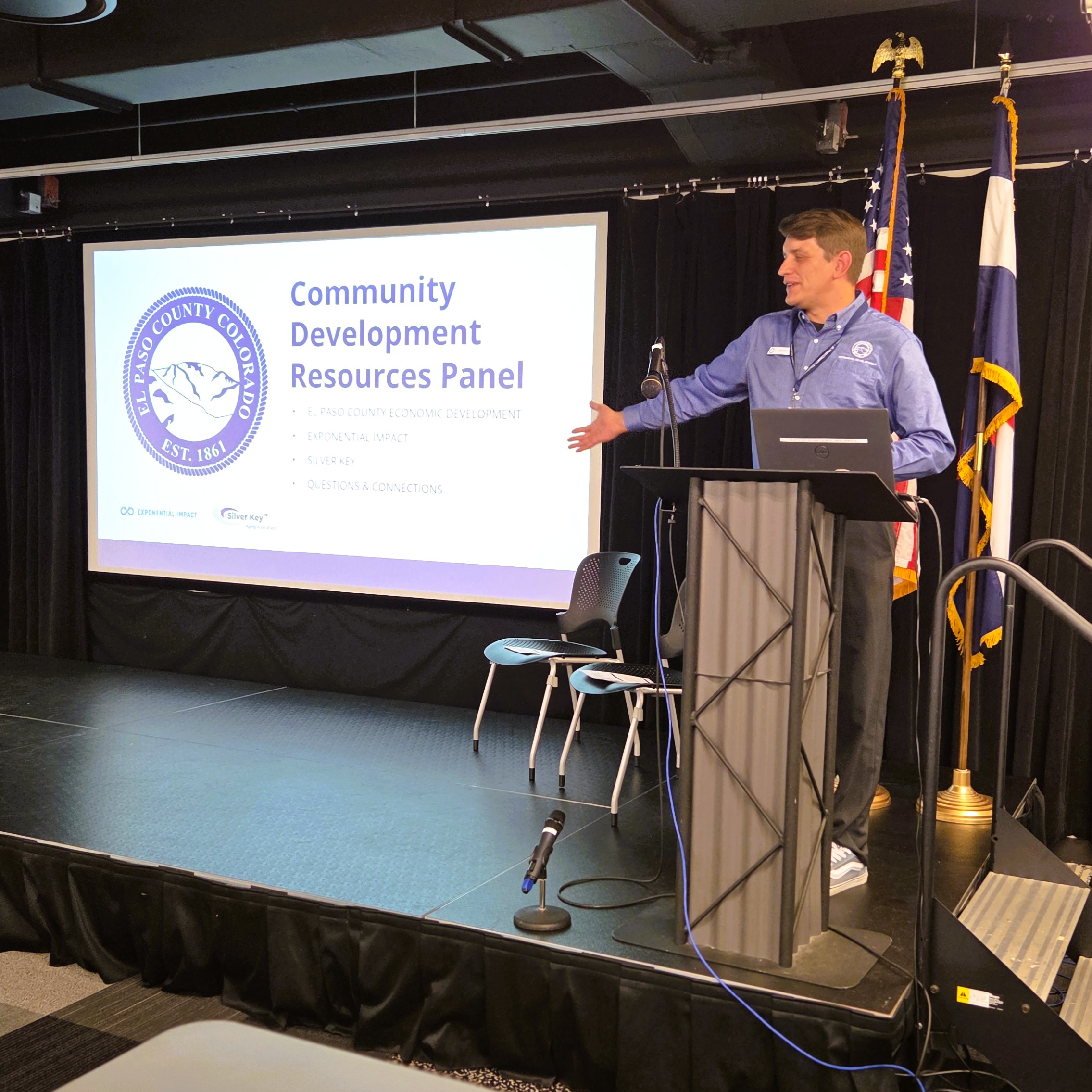 CDEZ Event 9.23.26 Luke Houser Luke Houser speaks at the September 23 event.