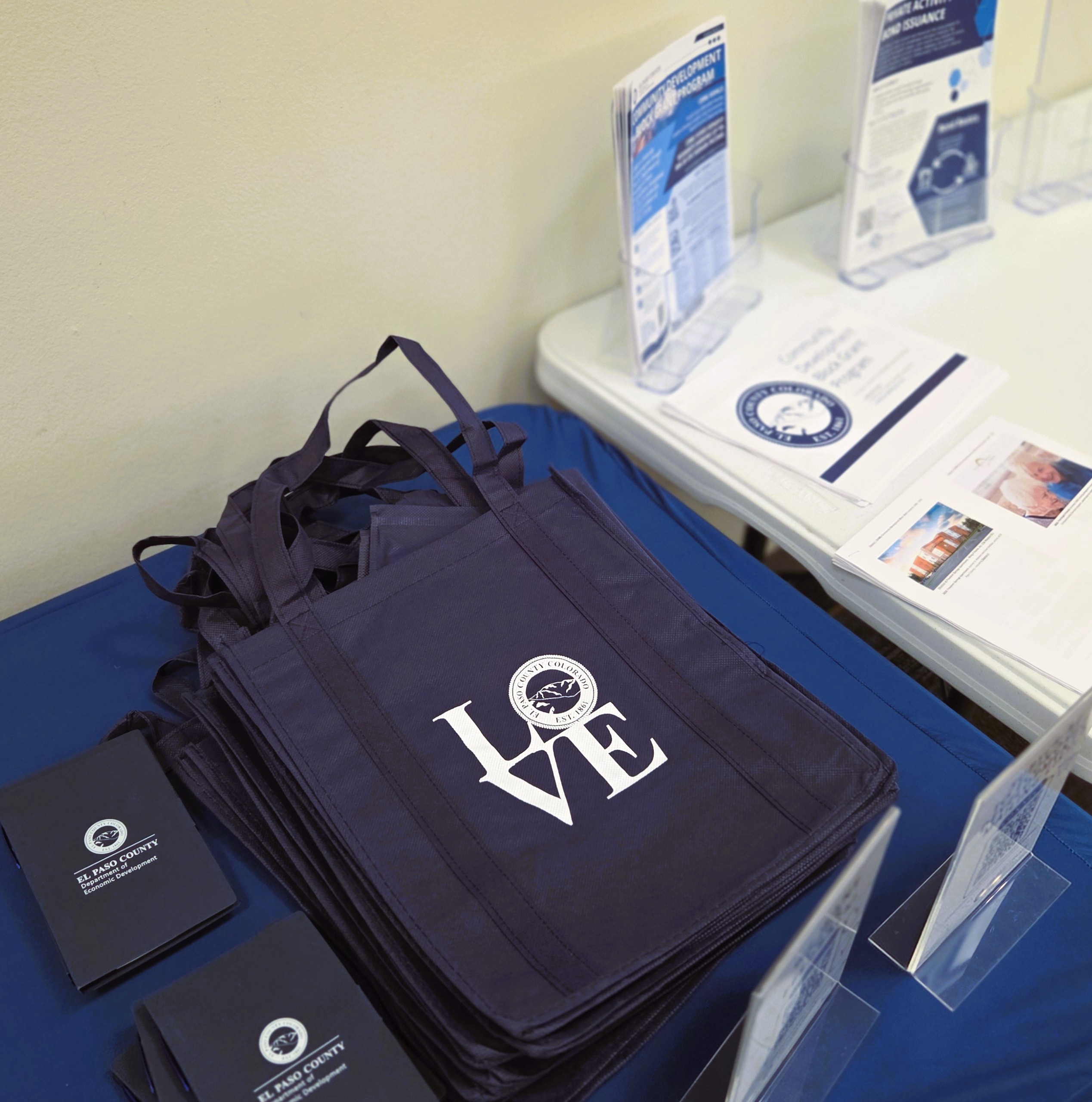 Attendees receive El Paso County resources and information at the Community event.