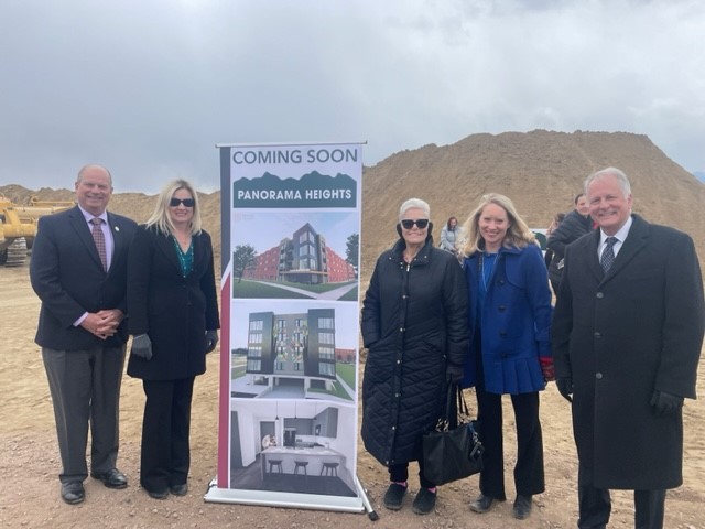 El Paso County Commissioners and El Paso County Housing Authority Commissioners attend the groundbreaking ceremony for Panorama Heights.