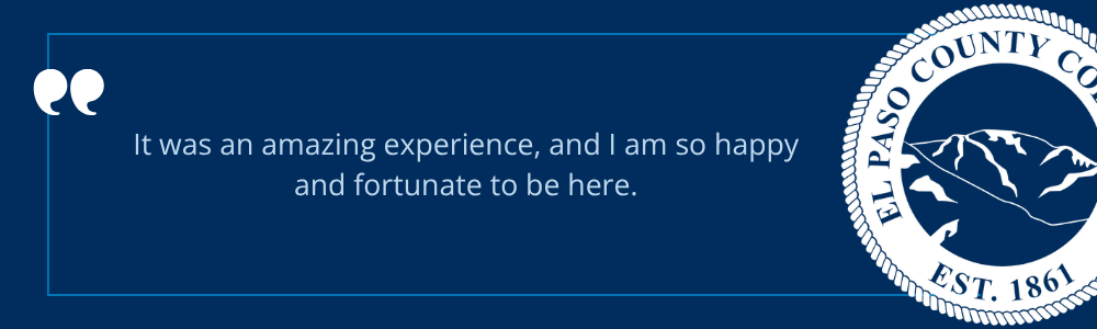 Quote icon, "It was an amazing experience, and I am so happy and fortunate to be here."