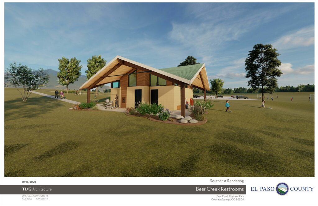 Artist Rendering of the New Bear Creek Regional Park Restroom