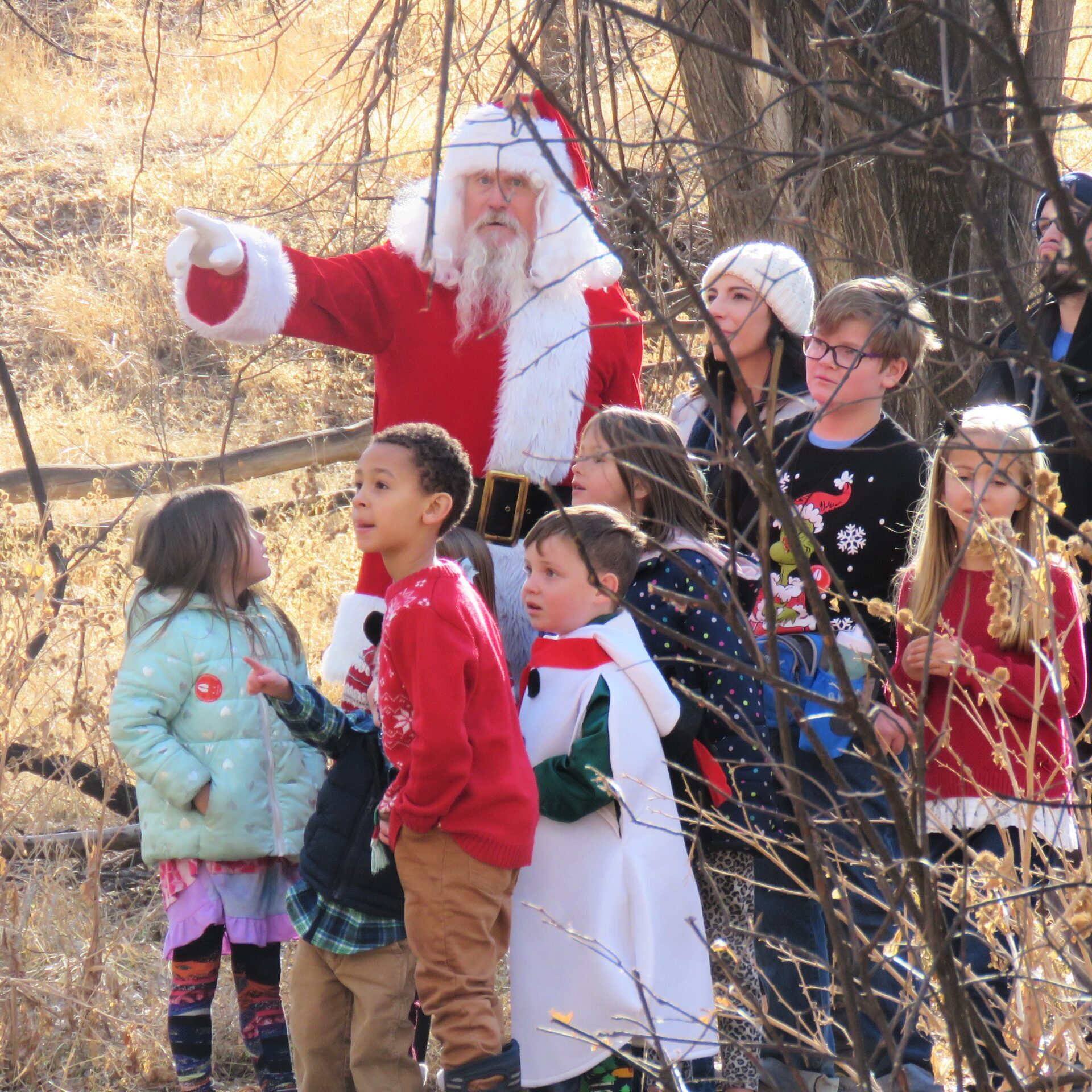 Santa in on the trial with children