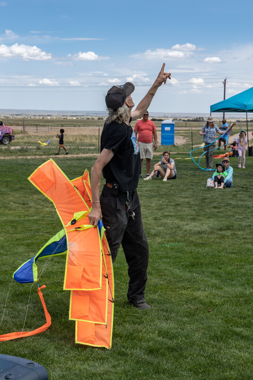Man with Orange Kite