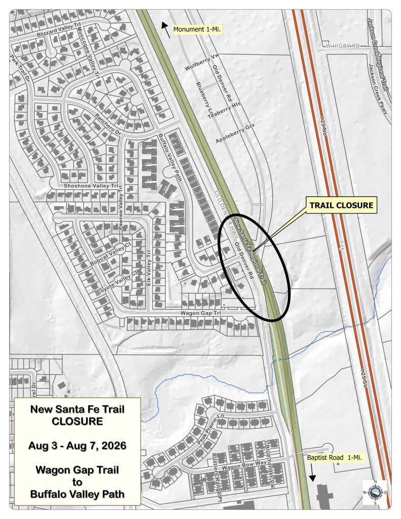 Old Denver Road Closure Map