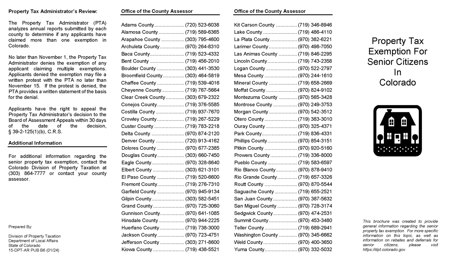 Senior Property Tax Exemption El Paso County Assessor