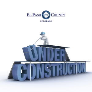 under construction graphic with the El Paso County, Colorado logo